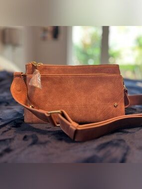NWT Pink Crossbody “Vegan Leather” Bag